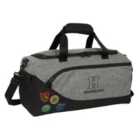 Harry Potter House of Champions Sports Bag - Premium Black & Grey Gym Holdall 50x25x25cm