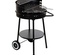 DKD Home Decor Portable Charcoal Barbecue with Wheels - Compact BBQ Grill 59x49.5x82cm - Black Steel Mobile Garden Grill