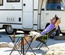 Folding Textile Camping Table with Cover Cafolby InnovaGoods