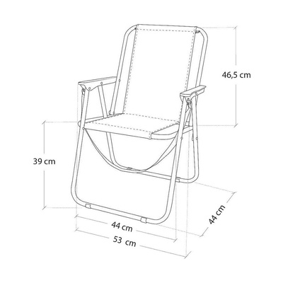 Folding Chair Aktive Mediterran White Turquoise 53 x 44 x 76 cm