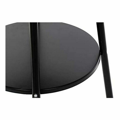 DKD Home Decor Portable Charcoal Barbecue with Wheels - Compact BBQ Grill 59x49.5x82cm - Black Steel Mobile Garden Grill