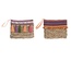 Hippie Bag DKD Home Decor Multicolour wicker (26 x 4 x 20 cm) (2 Units)