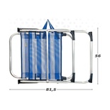 Folding Chair Aktive White Navy Blue 56 x 50 x 88 cm 48 x 50 x 88 cm Sailor