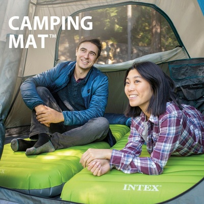 Intex 64097NP TruAire Twin Dura-Beam Camping Mattress met Quickfill USB150 luchtpomp 191x76x17cm